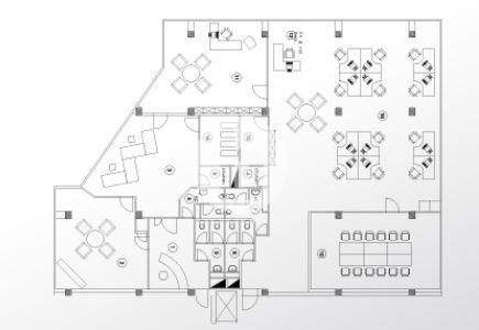 Regelgeschoss, beispielhafte Raumaufteilung