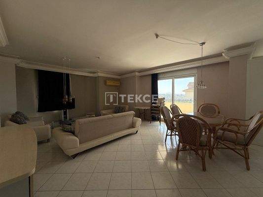 City and Sea View Rooftop Apartment in Alanya