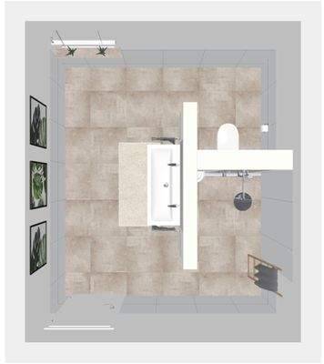 Visualisierung Badfoto ohne Badewanne