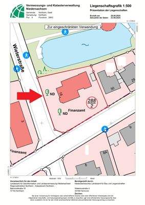 Auszug aus der Liegenschaftskarte bearbeitet (unmaßstäblich)
