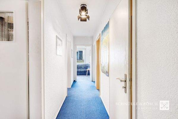 Ein separater Flur zu den übrigen Zimmern