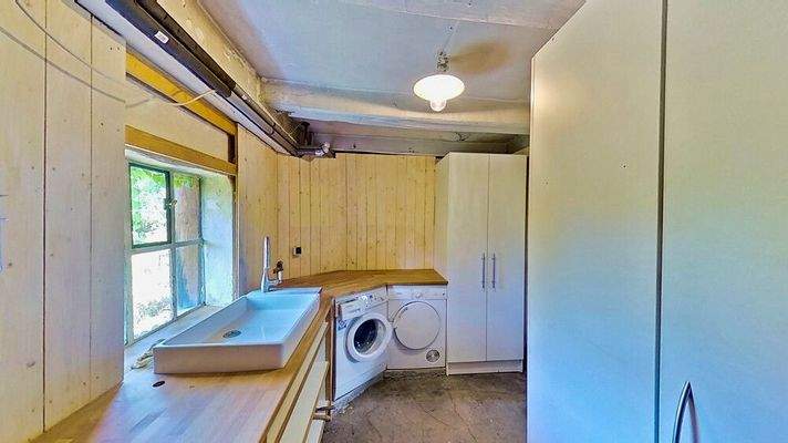 Heizungsraum mit Waschmaschine