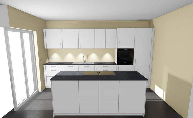 Moderne Küche mit Insel