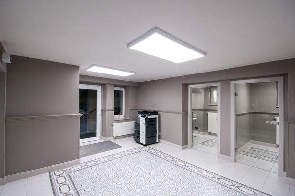 Eingangsbereich mit Gemeinschaftsdrucker