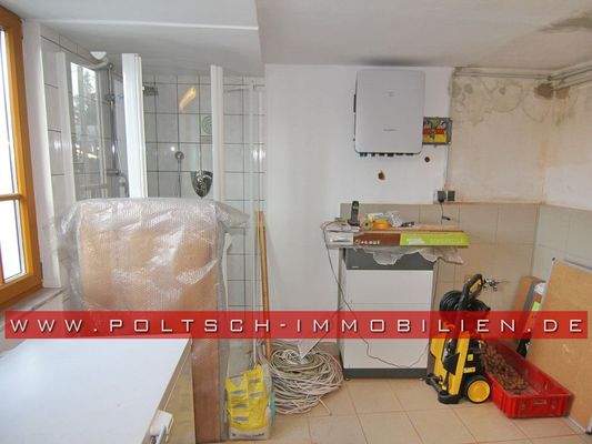 Heizungsraum mit Dusche