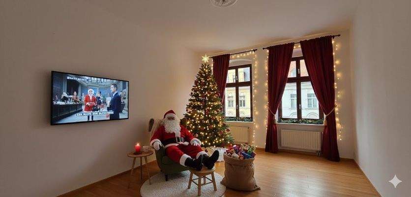 Wohnzimmer weihnachtlich