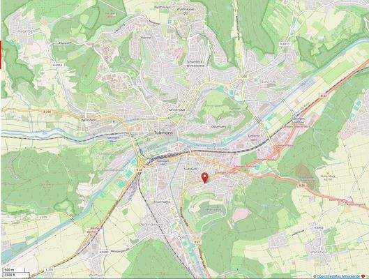 Lage in der Tübinger Südstadt