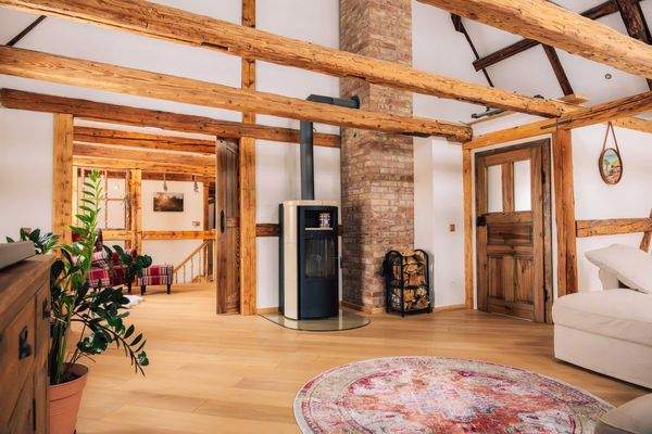 Wohnbereich mit Kaminofen