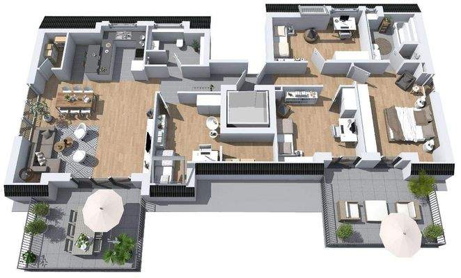 5 Zimmer-Penthouse mit ca. 140 m²