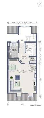 Grundriss untere Ebene 