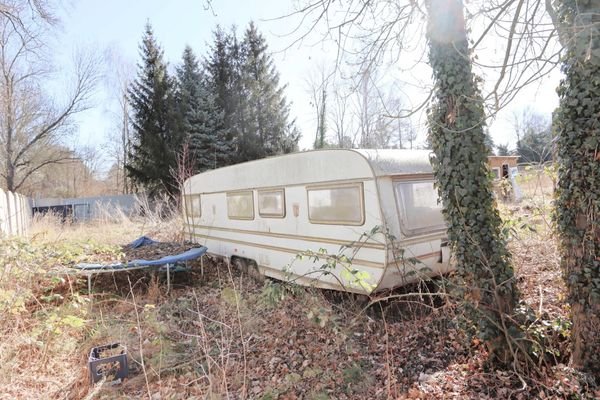 Garten Wohnwagen hinten