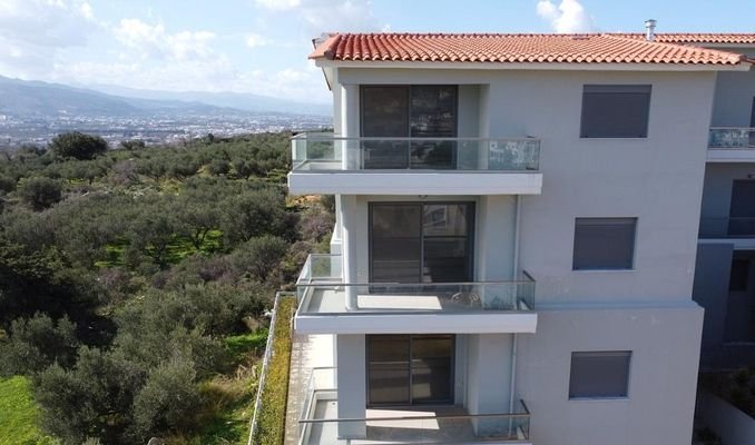 Kreta, Vlites: Modernes Apartment im 2.Stock mit Meer- und Bergblick zu verkaufen