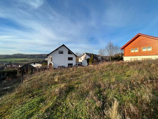 Blick auf das Grundstück