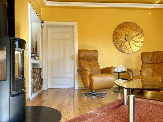 Wohnbereich mit Kaminofen