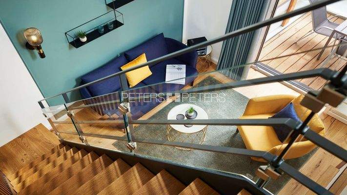 Wohnbereich Blick von der Galerie WE 10