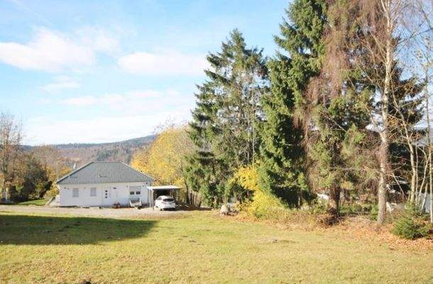 Blick auf das Grundstück