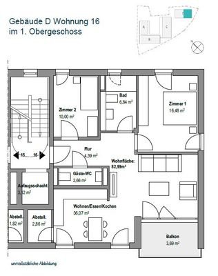 Grundriss Wohnung 16