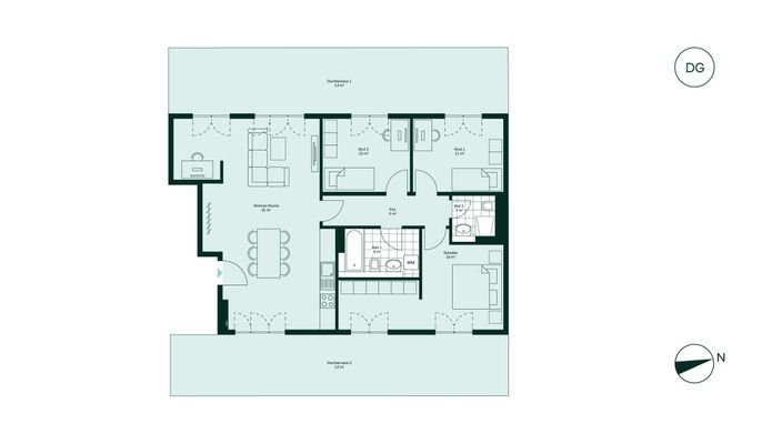 Komfortabler Grundriss