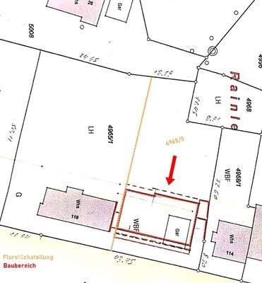 Aktuelle Flurstücksteilung