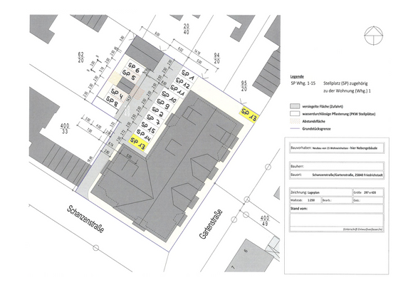 Lage PKW-Stellplätze Whg. 13