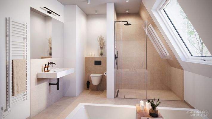 Dusche mit Wohlfühlatmosphäre - Neubauprojekt in Berlin-Weissensee