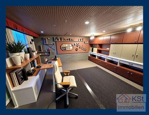 Arbeitszimmer Keller nachher KI