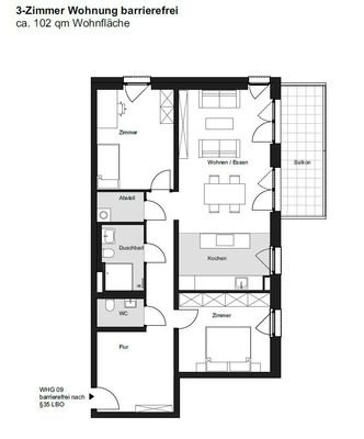 3-Zi, BT 2 Whg. 28, I.OG