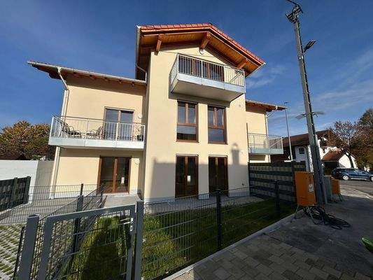 Die Wohnanlage in der Südansicht