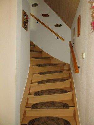 Treppe zum Dachgeschoss