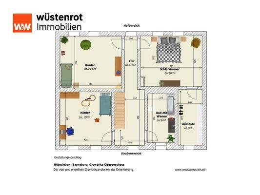 Hötensleben- Barneberg, Grundriss Obergeschoss