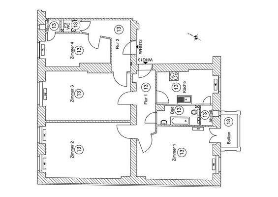 Grundriss WE 13