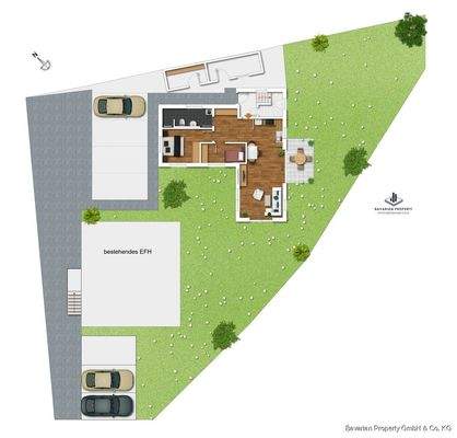 Grundriss Erdgeschoss (Gestaltungsbeispiel)