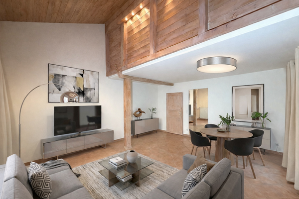 Moderne rustikale Wohn-und Esszimmergestaltung.png