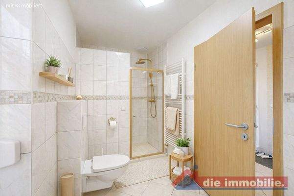 Badezimmer im Erdgeschoss – virtuell möbliert