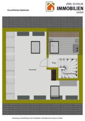 Grundrißskizze Spitzboden
