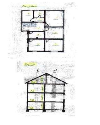 Grundriss Obergeschoss und Schnitt (aus VKW-Gutachten)