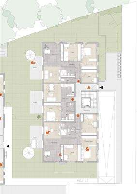 Grundriss Erdgeschoss Haus A ETW Nr. 3