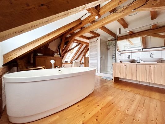 DG - die Wohlfühloase...mit der freistehenden Badewanne zum Sterne-gucken