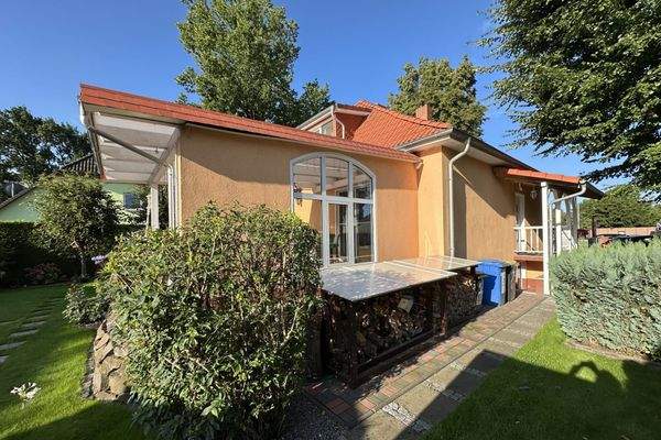 Hauseingangsseite mit Kellerzugang