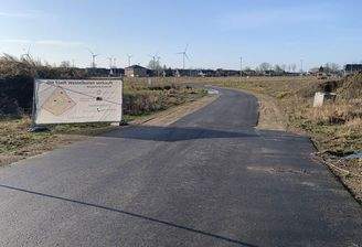 Einfahrt in das Baugebiet