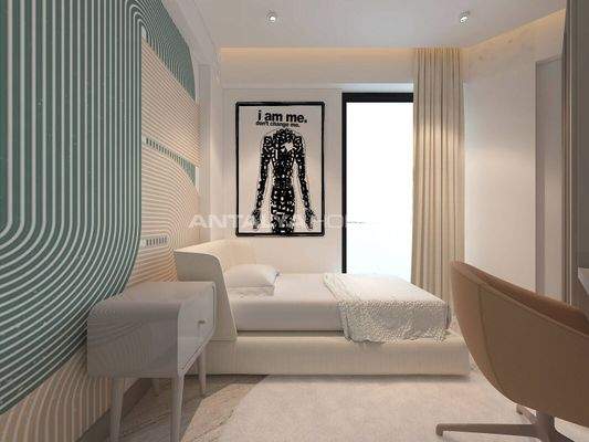 Flats in a Complex with Pool and Gym in Antalya Altıntaş