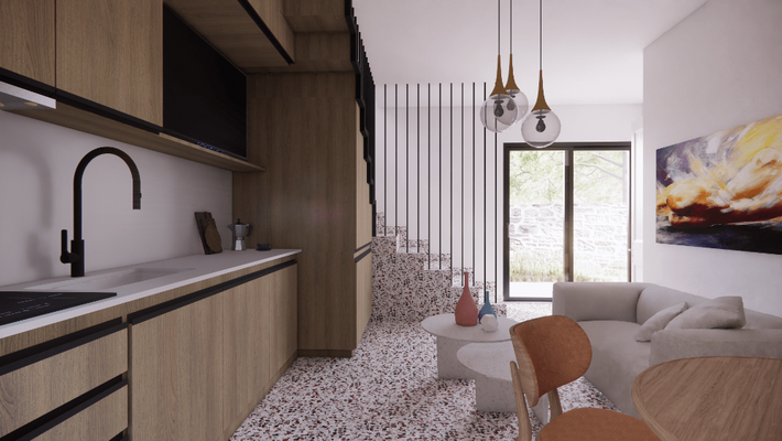 Kreta - 8-Villen- Projekt in Kirianna bei Rethymno: Freistehende Villa mit Meerblick