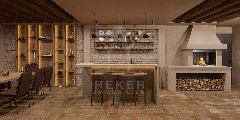 Taverne und Sauna befinden sich im Untergeschoss