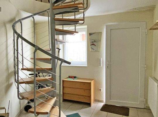 Eingang im Untergeschoss