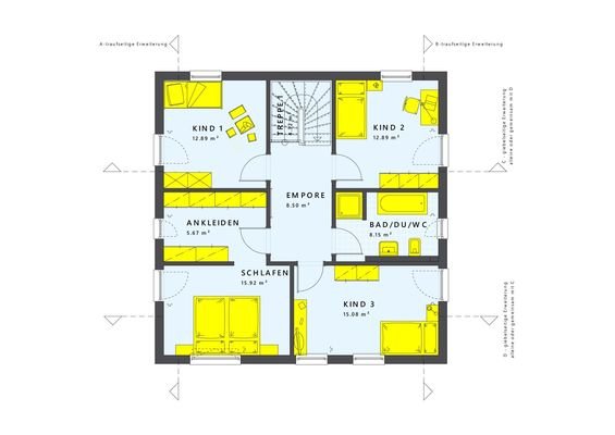 Gestaltungs-beispiel Grundriss 2 DG 