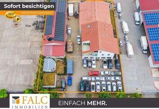 Drohnenansicht mit Markierung