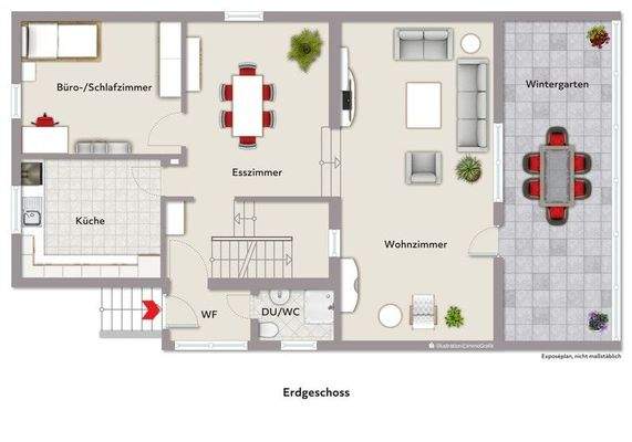 mit Beispielmöblierung