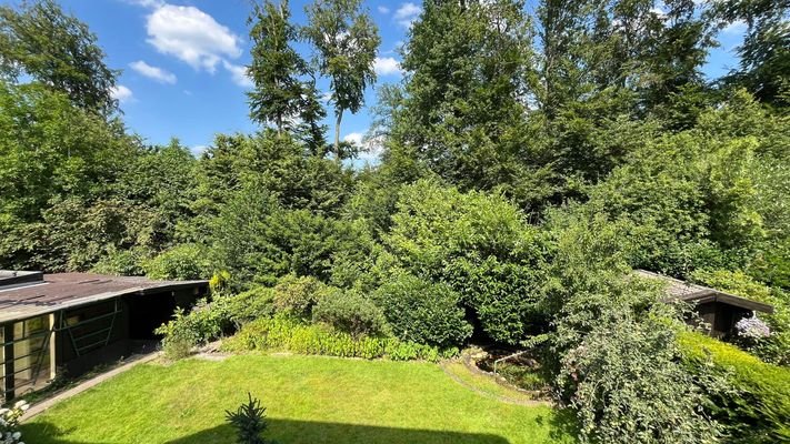 Garten  mit Blick auf den Wald