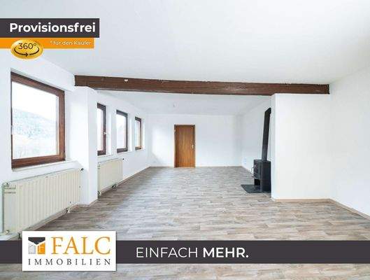 Wohnzimmer mit Kaminofen