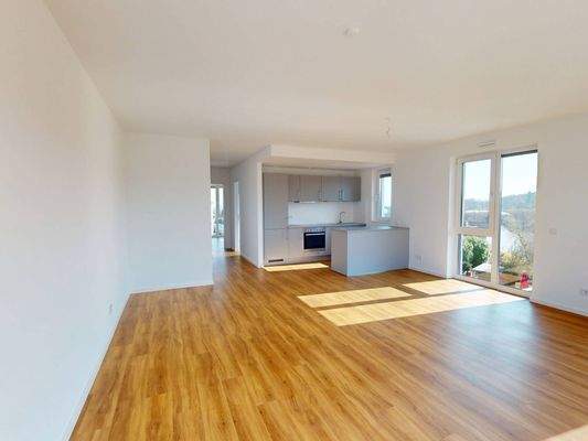 Ansicht II: Wohn- und Essbereich